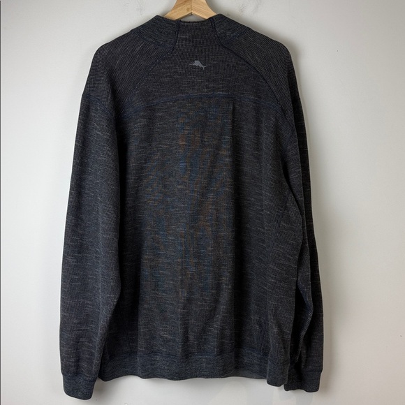 Tommy Bahama Men's Dark Gray Zip-Up Sweater Size XL - Picture 3 of 5